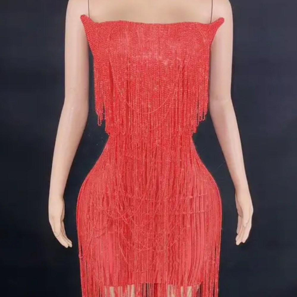 Red new years dress